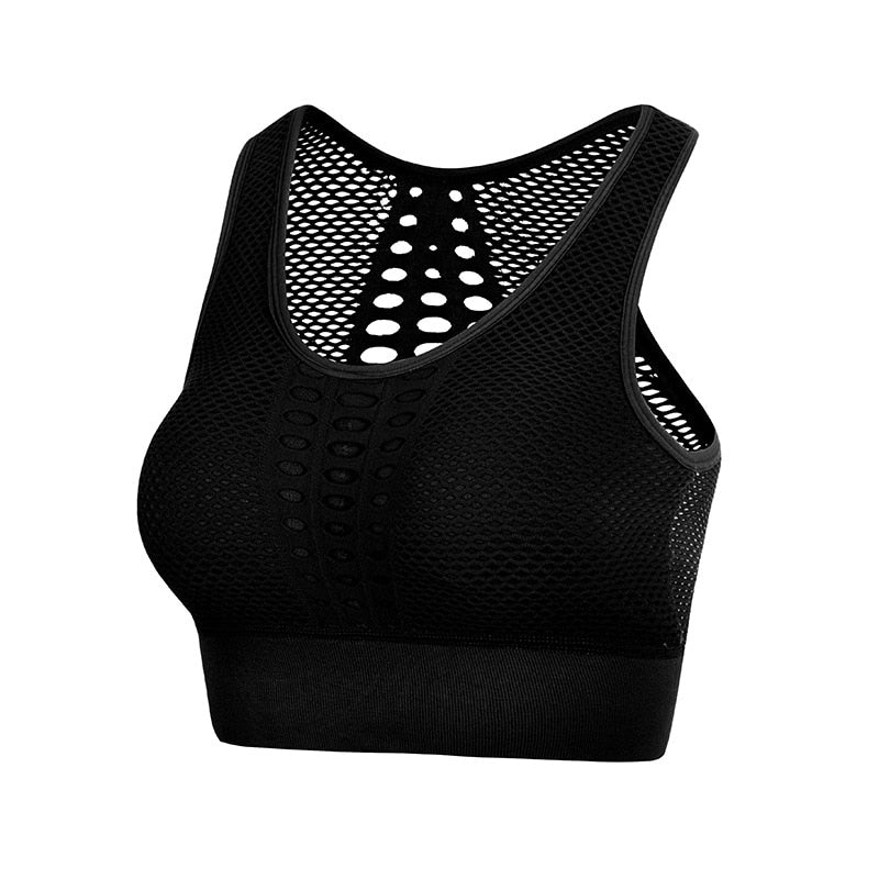 Seamless Lattice Back Sports Bra