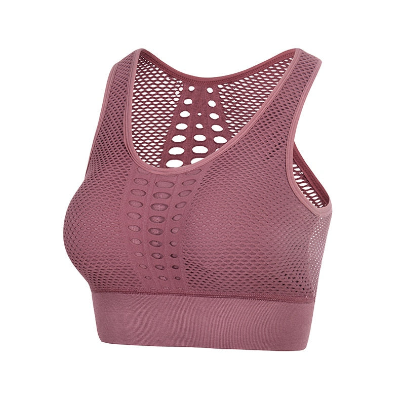 Seamless Lattice Back Sports Bra