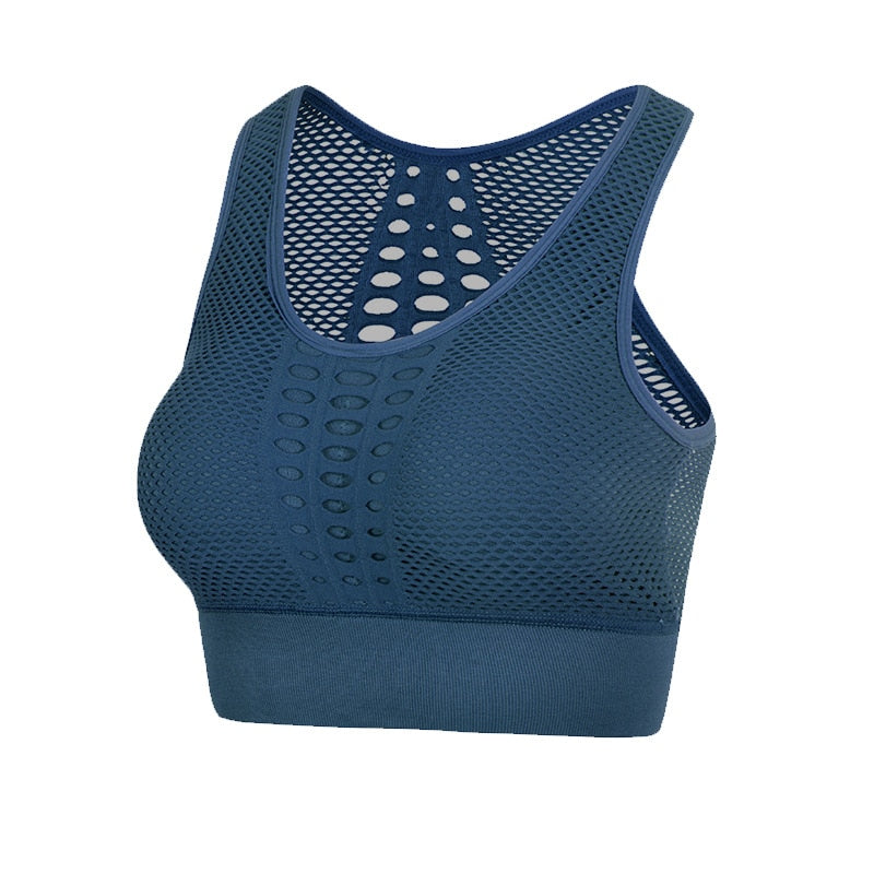 Seamless Lattice Back Sports Bra