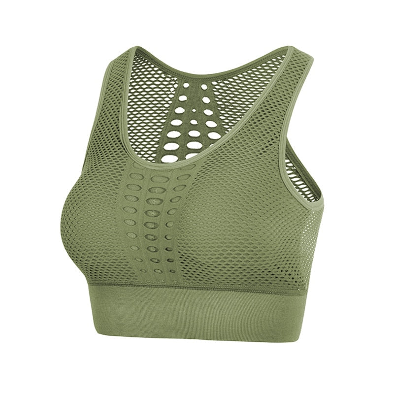 Seamless Lattice Back Sports Bra